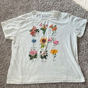 Fifth sun Floral Graphic White T-Shirt